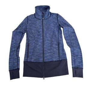 Lululemon Nice Asana Jacket Womens Size 4 Space Cadet Blue Full Zip Luon